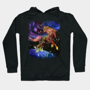 Space galaxy fire horse fantasy horse in space Hoodie